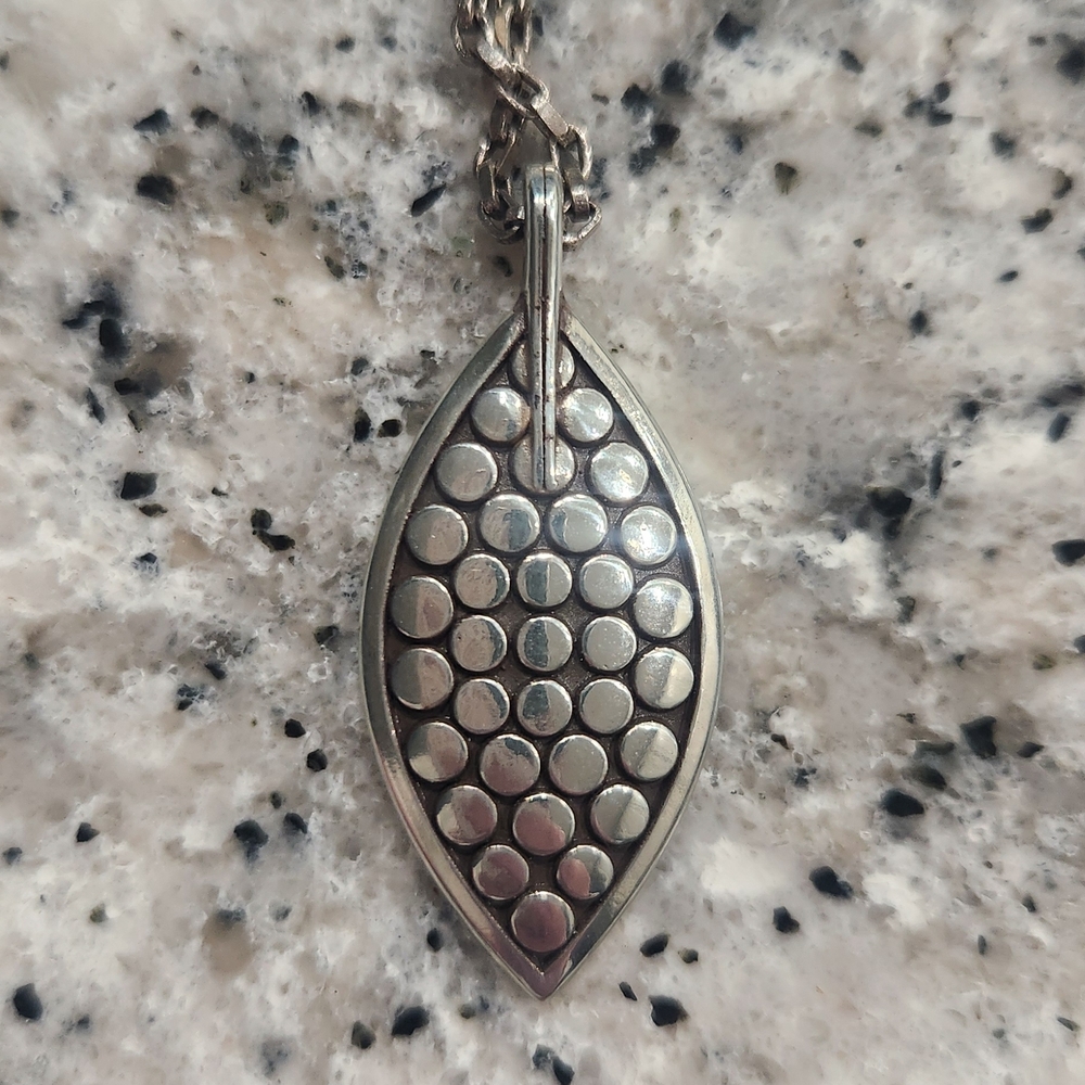 Brighton Silver Textured Pendant Necklace